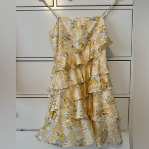 Ruffle Yellow Floral LoveShackFancy Dress